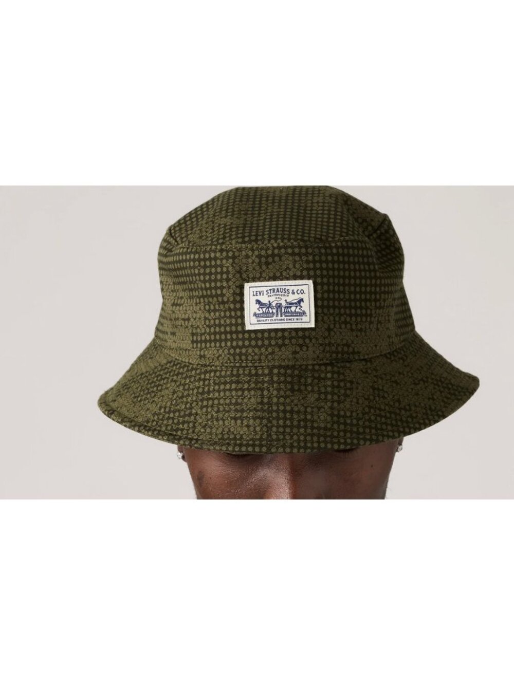 New Levi's Bucket Hat Men's Dark Olive Strauss Medium
